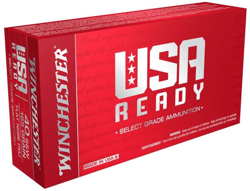 Ammunition Winchester Ammunition Ready Series 40SW USA Ready 40 S&W 165 gr. FMJ-FN 50RD